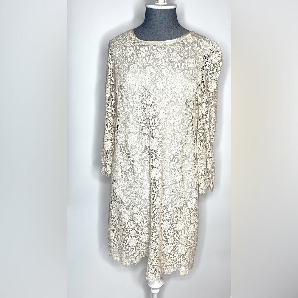 Juicy Couture Mini Cotton Lace Shift Dress - Picture 4 of 7